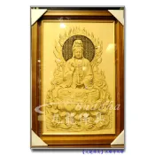 【九龍佛具】高質感檜木聯對神明彩 心經觀音(寬2尺高2尺9)各尺寸均可訂製佛像佛桌神桌佛櫥公媽龕爐具@九龍佛具