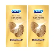 (店+)【Durex 杜蕾斯】真觸感裝 保險套 8入x 2盒 衛生套 加大尺碼