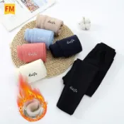 現貨·速發🔥 韓版90-160CM 兒童刷毛內搭褲，女童長褲，加厚緊身褲，外穿女孩子衛生褲，彈力保暖褲休閒褲 女寶童褲