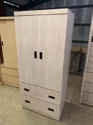盡其用二手家具生活館 當季新貨白梧桐三尺衣櫃(有鏡子)/三尺推門衣櫥/3尺衣櫃 新北蘆洲自取價3200