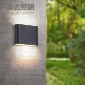 【精選】創意led超薄戶外壁燈 長方形上下照雙頭臥室床頭牆壁庭院室內室外