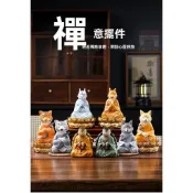 禪意五神獸擺件 龍虎狼鷹龜 一整套 居家風水陣法 招財化煞 鎮宅保平安 開運公仔 堂口供奉 2026馬年開運 辦公室桌面