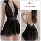 新品上架 情趣內衣掛脖裙純欲法式睡裙制服網紗誘惑露背透視夜店洋裝調情女生睡衣