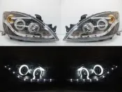 Tokyo東京部品 GLOBAL LANCER VIRAGE 03~07 LED雙光圈魚眼黑框大燈 日行燈 DRL R8