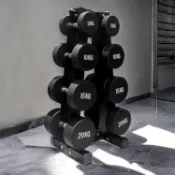 台灣熱賣 4對裝啞鈴架包膠圓頭啞鈴套裝家用50KG 100公斤多對組合減肥塑身