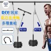 (店+)DIY滑輪下拉 飛鳥 背肌訓練 健身器材 居家滑輪健身工具 滾輪下拉健身組 簡易滑輪下拉 三頭肌訓練繩 雙頭繩