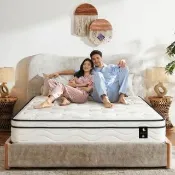 【happiness 幸福來】雙人-防蟎抗菌加大獨立筒床墊 5尺25公分（188*152*25） 軟硬適中｜透氣面料