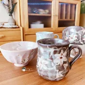 協貿國際日用品生活4館 制進口志野燒手工窯變粗陶古樸飯碗茶碗馬克杯咖啡杯子