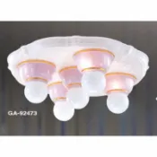 A Light專業照明 台灣製造 南瓜 吸頂燈 五燈 5燈 天花板燈 內附小夜燈 電子開關 E27 適用儲藏室陽台臥室客廳 不含光源 (A Light)
