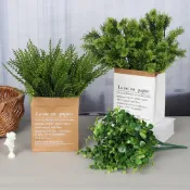仿真綠植 龜背草 尤加利 金錢草 人造花多款仿真綠植 綠化工程柵欄裝飾花 家居酒店假花盆栽 仿真水草花束把束