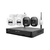(店+)【DTAudio】聆翔 【螢幕主機款】無線監控攝影套件 500萬像素 支援16TB 八路錄影主機NVR 手機監視鏡頭 智慧夜視 無線監視器