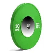 【Fitek】高級奧林匹克槓片 10公斤／彩色全膠槓片 單片(10KG競賽槓片／彩色槓片／包膠槓片／橡膠競技槓片)