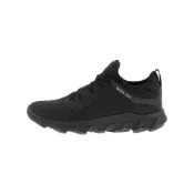 (店+)【ecco】82018402001 ecco愛步 Mx 舒適 頭層牛皮 PU底 減震防滑耐磨 低幫 運動休閒鞋 男款 黑色