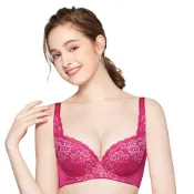 SWEAR 思薇爾 花悅系列 A-F罩 蕾絲 包覆 女內衣 (櫻花桃)