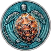 預購(價格7500) - 2023紐埃-終生旅程系列-赤蠵龜(紅海龜)-2盎司銀幣