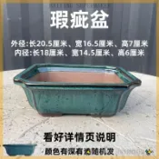 多肉花盆 紫砂花盆 陶瓷花盆清倉 長方形花盆 透氣 盆景 陶盆 粗陶盆 多肉盆栽容器 長型花盆 盆栽 橢圓花盆 盆器