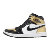 Nike 高爾夫球鞋 Air Jordan 1 High Golf 男鞋 黑金 AJ1 [ACS] DQ0660-002