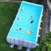 【廠家直銷 免費開發票】超大兒童成人游泳池加厚家用大型泳池戲水池可摺疊支架水池養魚池