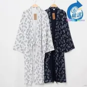 【品質認證】精選日式和風睡袍南是睡衣春秋浴袍純棉和服寬松系帶長寬薄寬夏季浴衣