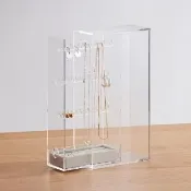 【MUJI 無印良品】灰絨內盒/戒指用.可對應壓克力項鍊耳環收納架