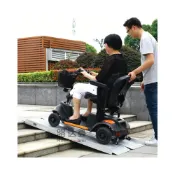 (店+)【免運】 無障礙坡道鋁合金通道平板推車便攜飛機地鐵上樓梯臺階墊斜坡板