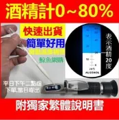 免運 現貨獨家繁體正版🛑附發票 酒精計 0-80% 酒度計 酒精濃度計 酒精測試儀 白酒 酒精 乙醇 測酒精濃度 鯨魚