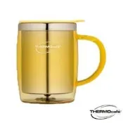 【THERMOcafe凱菲】不鏽鋼真空隔溫杯350ml_粉黃色(DOM-350SH-LYL)