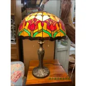 (店+)小夜燈 第凡內 彩繪玻璃 鬱金香 電燈 檯燈 42cm Tiffany 馬賽克 立燈 桌燈 床頭燈 送禮 台中燈飾