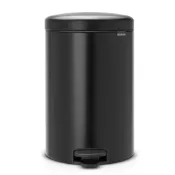 【易油網】BRABANTIA PEDAL BIN NEWICON 黑色 時尚腳踏式垃圾桶 20L #114106