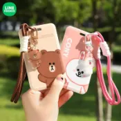 【最低價秒出貨】 LINE FRIENDS 悠遊卡套 識別證套 證件夾 熊大 兔兔 硬殼 門禁卡套 感應卡 學生證 吊飾