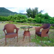 峇里島風一桌二椅休閒藤椅 單人藤沙發 藤椅 造型椅 戶外椅 洽談椅 沙發椅 雪之屋