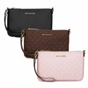 【Michael Kors】MK JET SET TRAVEL防刮皮革單層大手拿包/MK手拿包/手腕包/MK兩用包(多款任選)