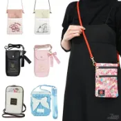 X射線 精緻禮品 日本卡通手機包-綜，蠟筆小新 手機背袋 側背手機袋 斜背包 零錢包 隨身小包 庫洛米 束口袋，X射線【C544762】