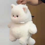 【品質嚴選】 白色貓咪絨毛玩具創意公仔禮品布娃娃跨境廠商批發抓娃娃機送禮物 W O 9 8