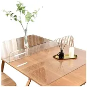 【MGSHOP】厚2mm款 超透明pvc軟玻璃環保桌墊(100x60cm 圓角款)
