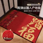 小店上新🥭霏淘入戶門地墊進門門墊大門口絲圈腳墊紅色防滑地毯家用喜慶墊子NA