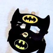 Halloween All Black Batman.蝙蝠俠 造型 寵物圍巾/頸飾 連眼罩