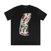 PAUL SMITH 縮寫字母LOGO復古美式連環漫畫圖案純棉短袖T恤(男款/黑x多色)