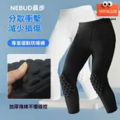 明熙精品屋 【防撞護膝】兒童運動褲 籃球褲 足球褲 訓練褲 緊身褲 防摔褲 七分褲 透氣速幹 膝蓋加厚防護 運動訓練必備
