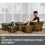 成名在望 睡蓮花盆/睡蓮盆缸（塑膠） 八角形塑料大花盆特大號加厚加大仿陶瓷盆景種果樹荷花睡蓮盆缸【CM17115】