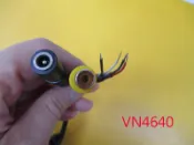【全冠】110公分 黃色 母AV端子+DC頭5.5/2.5MM轉 4PIN 色差線 轉接線 音響 訊號線(VN4640)