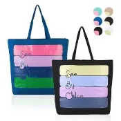 【See by Chloe’】SBC See By Chloe經典LOGO塗鴉色彩造型帆布束口肩背包(大/6擇1)