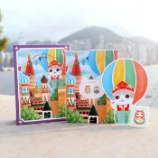 貓貓旅行遊記耳環書盒套裝-俄羅斯娃娃貓耳環