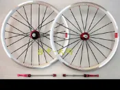 FAXSON 20吋 406 小徑車(扁鋼絲)(前二後四培林)(前100後130)輪組(粉體白)-只賣4300元(DM12)....[台中-大明]