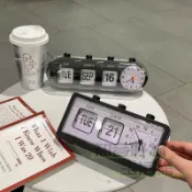 新北免運♕復古翻頁時鐘 日曆方形翻頁鐘 機械翻頁 翻頁鐘 辦公時鐘 靜音時鐘 日期功能 電子鐘