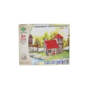 (店+)DIY木質拼圖模型 G-PH030 西式農舍 中2片入/一個入 立體模型屋 木製模型 四聯組合式拼圖