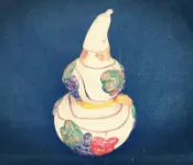 (N84)空酒瓶~福祿白蘭地VSOP空瓷瓶-彩釉瓷瓶高22cm-台灣菸酒公賣局~軟木塞損傷~