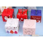 (店+)禎巧妙 台灣現貨 聖誕節 聖誕蘋果盒  聖誕小熊餅乾禮品盒 耶誕節 聖誕禮品盒 聖誕蘋果盒 個性包裝紙盒手提包裝盒