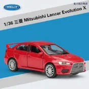 WELLY威利1：36 三菱 Evolution X仿真合金汽模型囘力玩