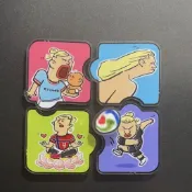 【世界盃冰箱貼】足球明星 搞怪趣味 家居裝飾 世界杯周邊 哈蘭德哈寶Q版搞怪整蠱抽象拼圖旋轉磁吸冰箱貼家居裝飾趣味潮玩